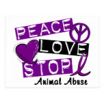 Abuso del animal de la PARADA del AMOR de la PAZ Tarjeta Postal