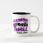 Abuso del animal de la PARADA del AMOR de la PAZ Taza De Café