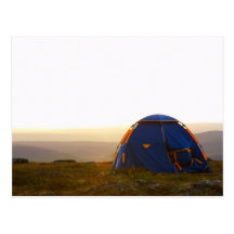 acampada en Laponia en el sol de la tarde Postal