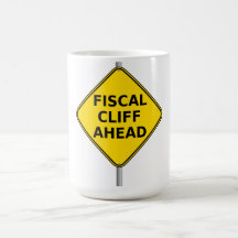 Acantilado fiscal a continuación taza