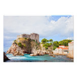 Acantilados y bahía de Dubrovnik Foto