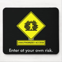 Acceso desautorizado Mousepad alfombrillas de raton 