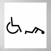 Accidente de la silla de ruedas posters