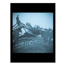 Accidente trágico del ferrocarril en el río de Far Tarjetas Postales