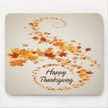 Acción de gracias feliz 4 Mousepad Tapetes De Ratones