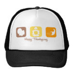 Acción de gracias feliz (cuadrados) gorros  