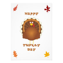 Acción de gracias feliz del día de Turquía Comunicados Personalizados