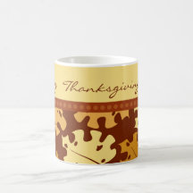 Acción de gracias feliz taza de 2010 hojas de la c