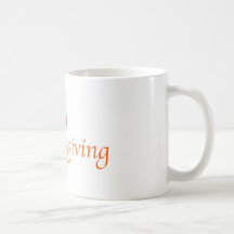 Acción de gracias feliz taza de café
