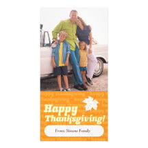Acción de gracias Photocard de saludo de la famili Tarjetas Fotográficas Personalizadas