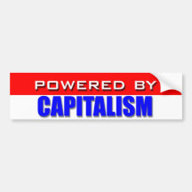 Accionado por el capitalismo etiqueta de parachoque