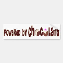 Accionado por el chocolate etiqueta de parachoque