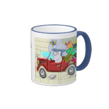 Acebo en el movimiento tazas de café