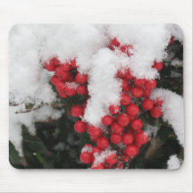 Acebo nevado Mousepad Tapete De Raton