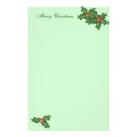 Acebo y bayas, papel de escribir del navidad  papeleria