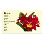 Aceite de la orquídea en tarjetas de visita de la 