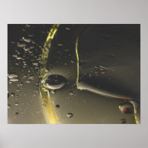 Aceite moldeado en poster abstracto gris y amarill