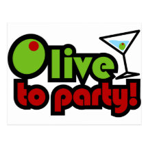 ¡Aceituna a ir de fiesta! Postal