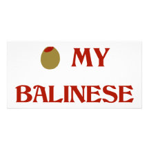 Aceituna (amor de I) mi Balinese Tarjeta Fotográfica