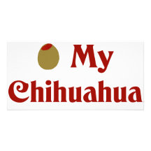 Aceituna (amor de I) mi chihuahua Tarjeta Personal Con Foto