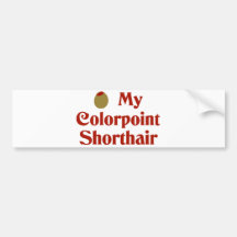 Aceituna (amor de I) mi Colorpoint Shorthair Etiqueta De Parachoque