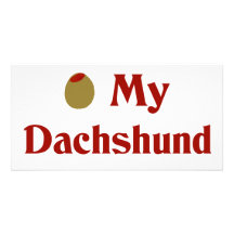 Aceituna (amor de I) mi Dachshund Tarjetas Con Fotos Personalizadas