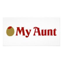Aceituna (amor de I) mi tía Tarjetas Fotográficas Personalizadas