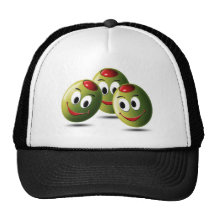 Aceitunas llenadas de sonrisa gorros bordados