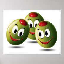 Aceitunas llenadas de sonrisa poster