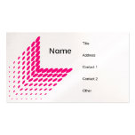 Acento gráfico rosado plantilla de tarjeta de negocio