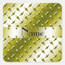 Acero conocido personalizado de la placa del diama calcomania cuadrada personalizada