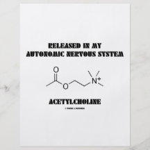 Acetilcolina autonómica lanzada del sistema nervio tarjeton