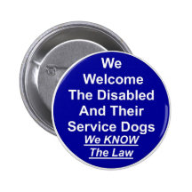 Acogemos con satisfacción el perro del servicio pin