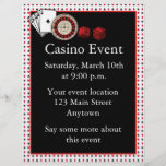 Acontecimiento del casino flyer personalizado