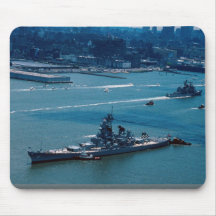 Acorazado moderno, "USS Wisconsin", Nueva York, lo Tapetes De Raton