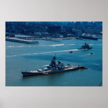 Acorazado moderno, "USS Wisconsin", Nueva York, lo Poster
