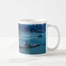 Acorazado moderno, "USS Wisconsin", Nueva York, lo Taza De Café