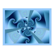 Acordeón azul postales