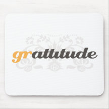 Actitud de la gratitud alfombrillas de raton