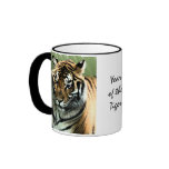 Actitud del tigre tazas de café