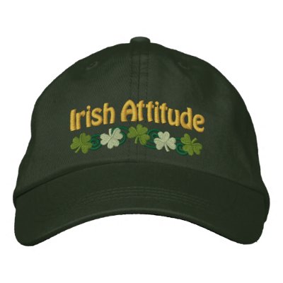 Actitud irlandesa y tréboles gorras de beisbol bordadas Actitud irlandesa y tréboles gorras de beisbol bordadas