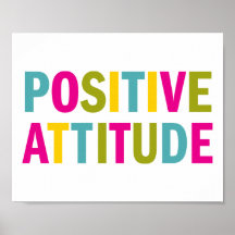 Actitud positiva en colores brillantes poster