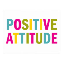 Actitud positiva en colores brillantes tarjeta postal