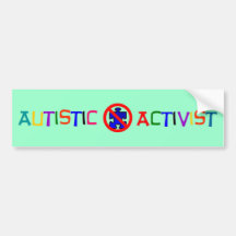 Activista autístico pegatina de parachoque