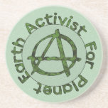 Activista de la tierra posavasos cerveza