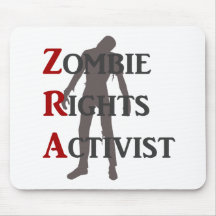 Activista de las derechas del zombi alfombrillas de ratones