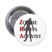 Activista de las derechas del zombi pins
