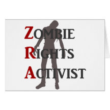 Activista de las derechas del zombi tarjeta