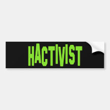 Activista del pirata informático de Hactivist Etiqueta De Parachoque