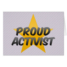 Activista orgulloso tarjeton